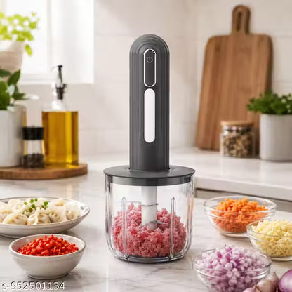 Mini Electric Chopper| Dual Bowls 400ml & 200ml| Rechargeable Cutter